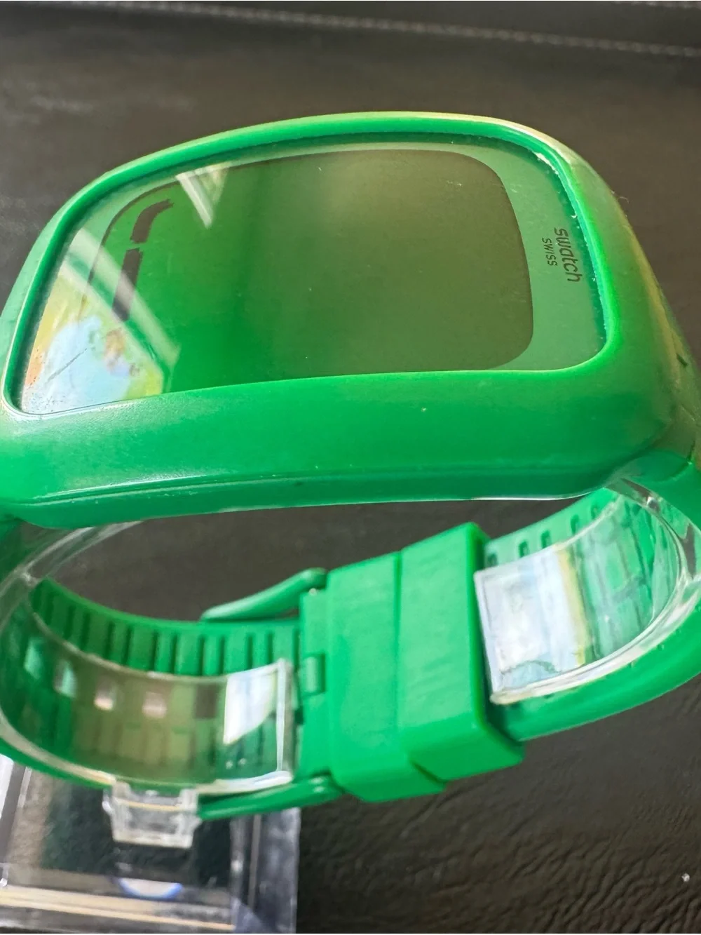Swatch Touch Bright Green Digital Silicone Watch